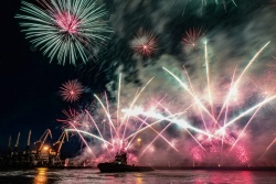 Fireworks at the Ventspils City Festival